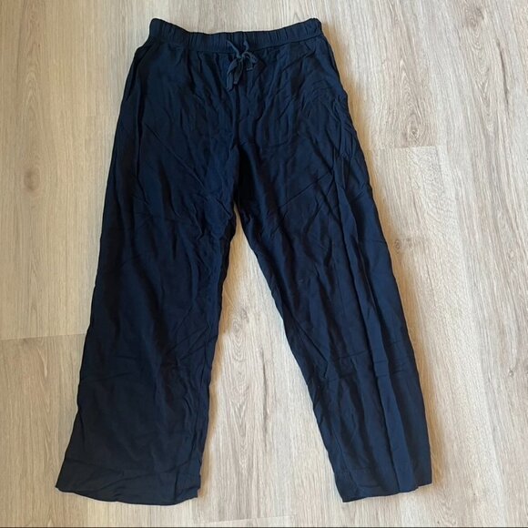James Perse Standard Drawstring Viscose Lounge Pants black size 1 US Small - Picture 1 of 10